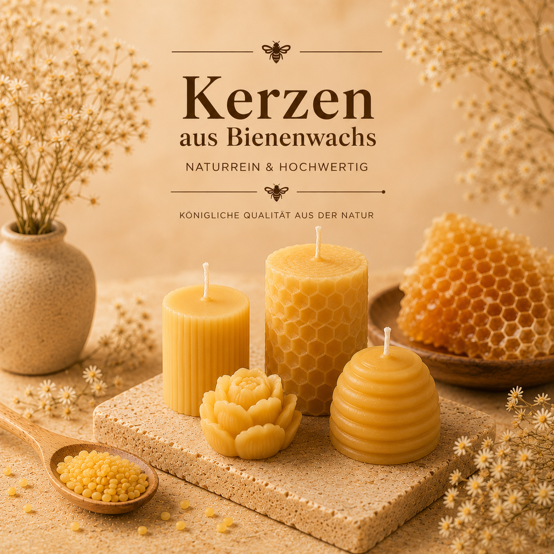 Bienenwachskerzen aus 100 % reinem Bienenwachs