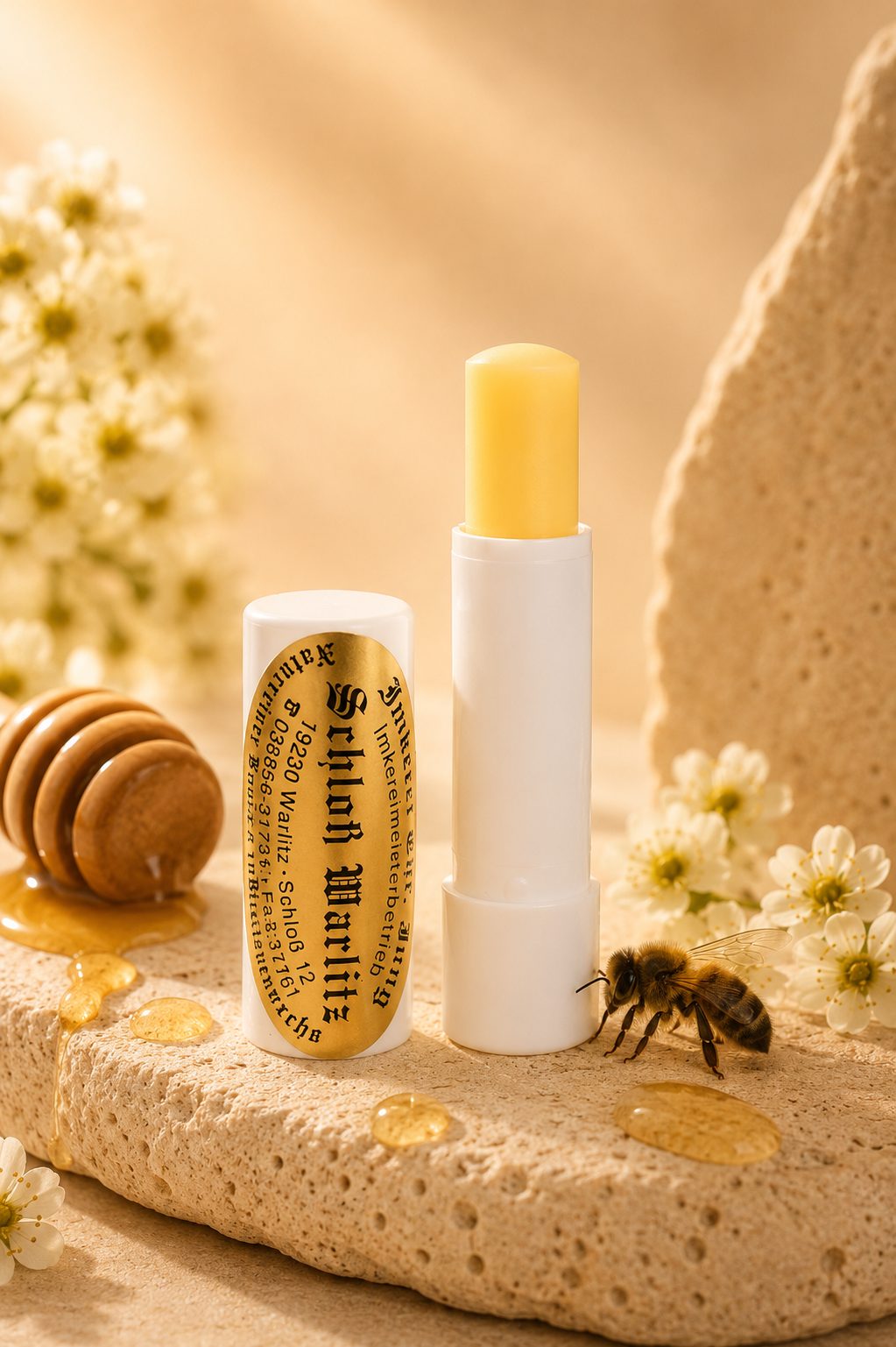 Natürlicher Lippenpflegestift mit Honig, Propolis und Bienenwachs. Intensive Lippenpflege für trockene Lippen – pflegend, schützend und ideal für jeden Tag.